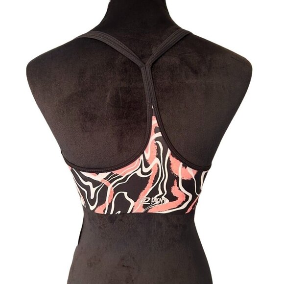 DKNY Sport Women's Abstract Print Racerback Sports Bra - Size S - Picture 2 of 4